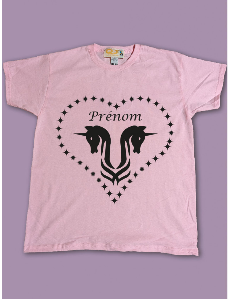 Licorne 1 personnalisable - tee-shirt enfant 1-2 ans