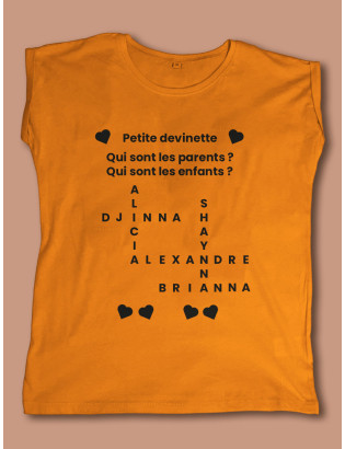 TEE SHIRT personnalisé " mots mélés" famille