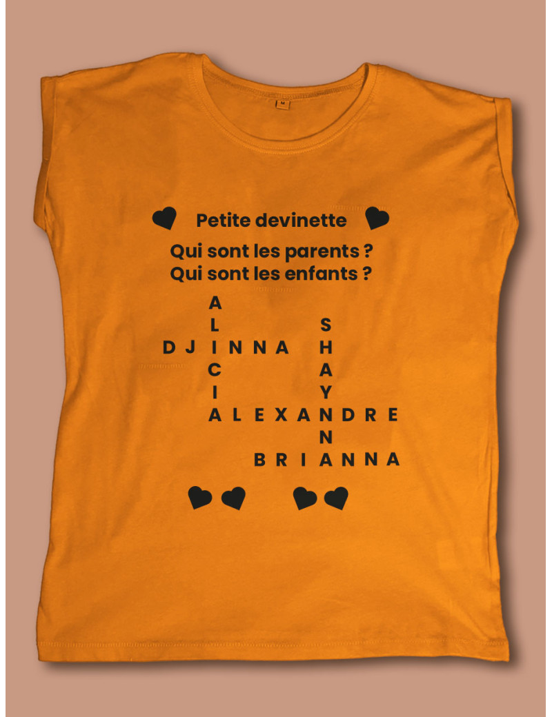 TEE SHIRT personnalisé " mots mélés" famille