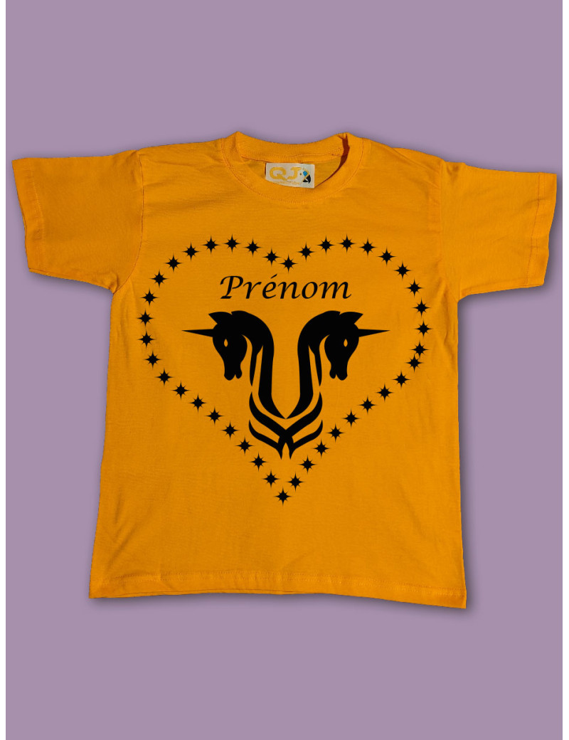 Licorne 1 personnalisable - tee-shirt enfant 7-8 ans