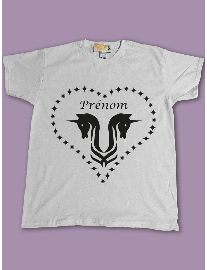 Licorne 1 personnalisable - tee-shirt enfant 7-8 ans