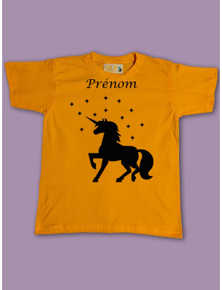 Licorne 2 personnalisable - tee-shirt enfant 7-8 ans