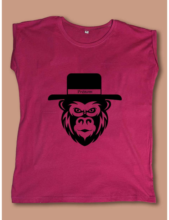 Le singe rigolo avec son chapeau personnalisable tee-shirt 2