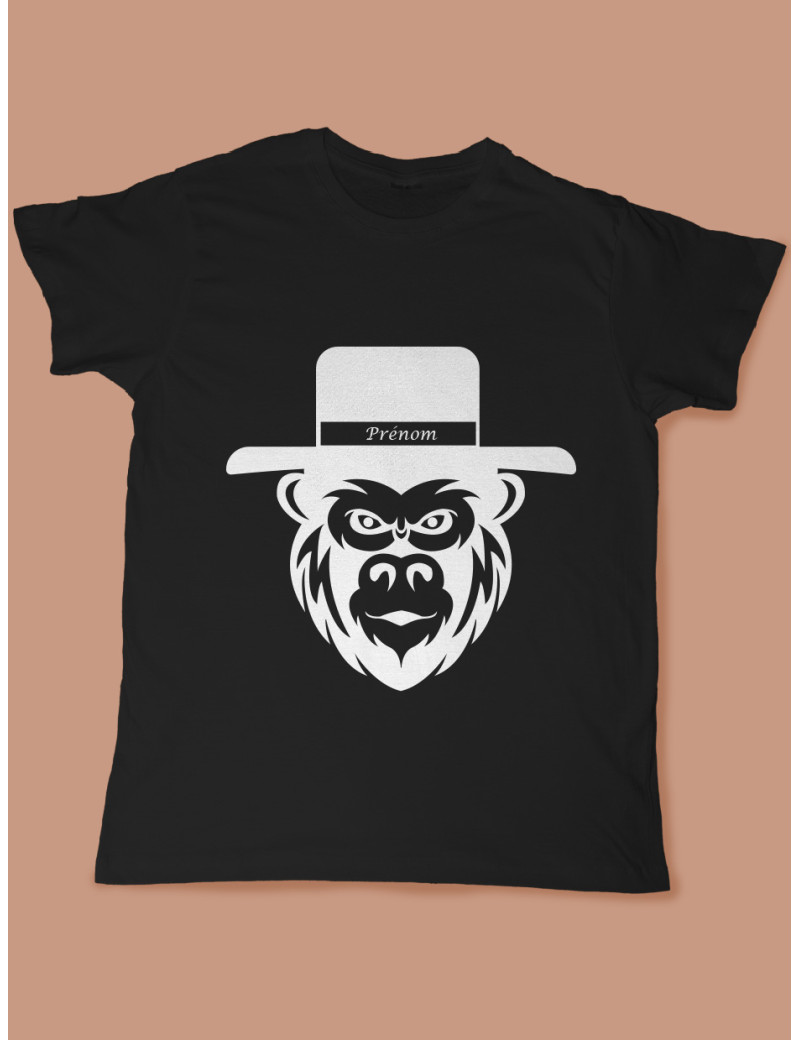 Le singe rigolo avec son chapeau personnalisable tee-shirt 3