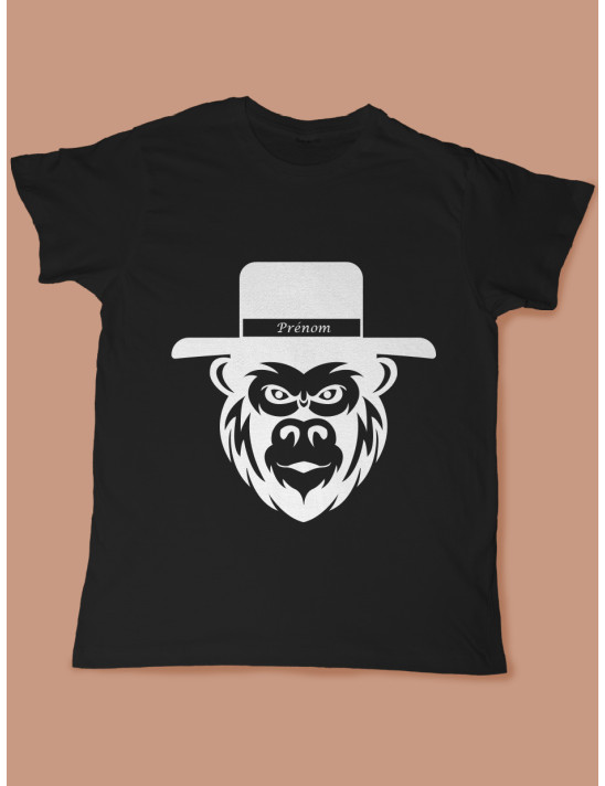 Le singe rigolo avec son chapeau personnalisable tee-shirt 3