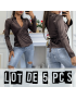 Lot de 5 Cache coeur Marron satiné  - 1