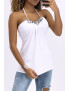 Haut dos-nu blanc effet froncé - 3