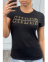 Tee-shirt noir avec écriture dorée - 3