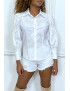 Chemise blanche à manches bouffantes - 7