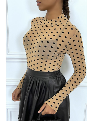 Body taupe en tulle et à poids - 4