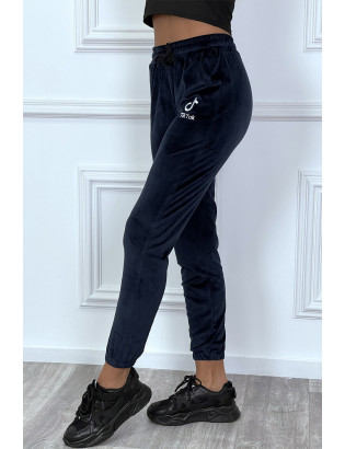 Jogging marine en peau de pêche inscription TIKTOK - 3
