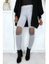 Legging gris avec résille aux genoux - 1