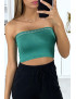 Bandeau vert avec strass - 1