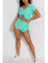 Ensemble push up yoga short et crop top vert - 1