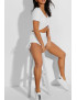 Ensemble push up yoga short et crop top blanc - 2