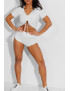 Ensemble push up yoga short et crop top blanc - 4