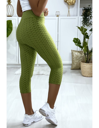 Legging corsaire Push Up vert très fashion - 5