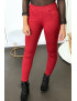 Pantalon slim bordeaux avec 5 poches - 1