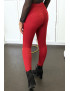 Pantalon slim bordeaux avec 5 poches - 4