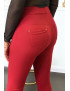 Pantalon slim bordeaux avec 5 poches - 5