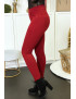 Pantalon slim bordeaux avec 5 poches - 9