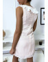 Robe rose courte et légère, avec détails buste - 1