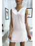 Robe rose courte et légère, avec détails buste - 2