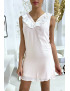 Robe rose courte et légère, avec détails buste - 3