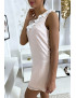 Robe rose courte et légère, avec détails buste - 4