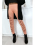 Legging rose effilé à l'avant et doublé en dentelle - 3