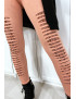 Legging rose effilé à l'avant et doublé en dentelle - 5