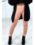 Legging rose effilé à l'avant et doublé en dentelle - 7