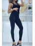 Ensemble legging et top fitness noir - 2