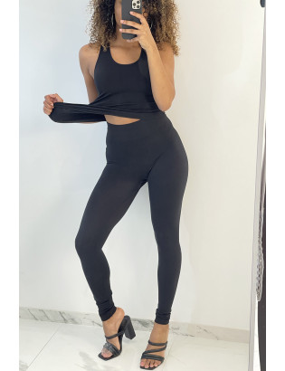 Ensemble legging et top fitness noir - 4