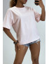 T-shirt basique col rond rose
 - 1