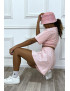 Ensemble rose short et sweat crop style tenue de tennis - 3