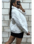 Manteau matelassé blanc très chic et ajustable

 - 3