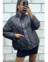 Manteau matelassé noir très chic et ajustable

 - 5