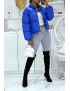 Doudoune royale courte à manches longues et col montant couleur hyper tendance parfaite pour l'hiver - 1