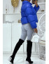 Doudoune royale courte à manches longues et col montant couleur hyper tendance parfaite pour l'hiver - 4