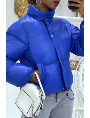 Doudoune royale courte à manches longues et col montant couleur hyper tendance parfaite pour l'hiver - 6