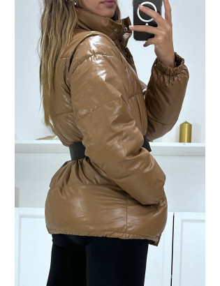 Superbe doudoune camel matelassé 4 en 1 - 8