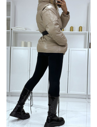 Superbe doudoune taupe matelassé 4 en 1 - 8