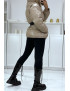 Superbe doudoune taupe matelassé 4 en 1 - 8