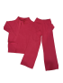Ensemble pull col roulé tombant over size et palazzo fuchsia - 1