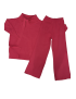 Ensemble pull col roulé tombant over size et palazzo fuchsia - 2