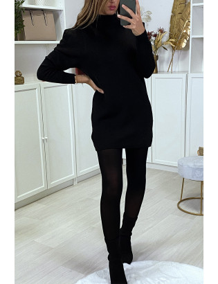 Robe noir scintillante à manches bouffantes - 3