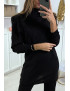 Robe noir scintillante à manches bouffantes - 4