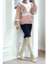 Pull rose over size manche bouffante avec motif en dentelle - 3