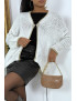 Cardigan blanc en grosse maille - 2